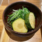 赤坂ごはん 山ね家 - ズッキーニと水菜