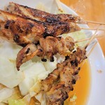 Yakitori Izakaya Genkiya - 手羽先と地鶏皮（塩）。