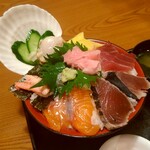 Sandaime Amimotou Osensuisan - 海鮮丼(ご飯大盛)
