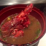 ステーキ屋 甚 - H25.03　伊勢海老の味噌汁
