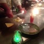 ステーキ屋 甚 - H25.03　アイスクリームの鉄板焼き（調理中）