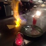 ステーキ屋 甚 - H25.03　【燃えるアイスクリーム】連写⑤