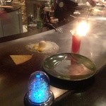 ステーキ屋 甚 - H25.03　アイスクリームの鉄板焼き【鎮火】