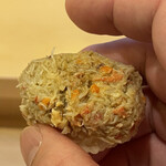 鮨駒 - 蟹おはぎ(ズワイ、栗、毛蟹MIX)