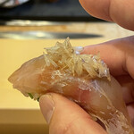 鮨駒 - 地物甘鯛漬け鱗揚げ