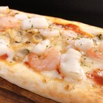 Seafood pizza