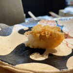 天婦羅 國久 - 甘鯛食べた後に撮ってますね…