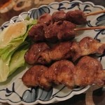 寿浬庵 - 砂ずり（200円），豚バラ（220円）