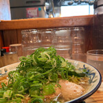 中華蕎麦 春馬 - 九条ねぎドアップ