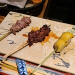 焼鳥 サイヒ - ずりのえんがわ・背肝・ふくらはぎ