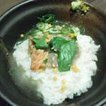 粟田口 - 201303　粟田口　海鮮胡麻茶漬け（980円）お茶漬け完成＼(^o^)／