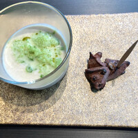 TOKi - ゴボウのスープと鴨のハツ