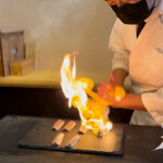 鮨駒 - 鰯に鉄串で焼き