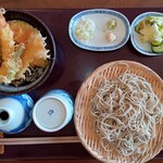 あが家 - 料理写真:蕎麦、ミニ天丼セット