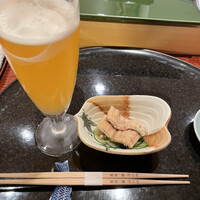 銀座 鮨 たじま - まずはビールで