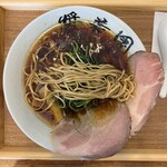 瀬戸内らーめん 醤華園 - 手揉み縮れ平打ち中太麺