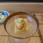 すし匠 - トウモロコシの豆腐、雲丹