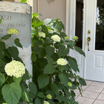 Installation Table ENSO L'asymetrie du calme - 入り口エントランスには紫陽花♡