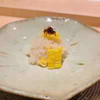 銀座 稲葉 - とうもろこしの飯蒸し