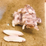 鮨おばな - 八幡浜の蝦蛄。活で引いて店内で茹でました。従い爪も残さずご提供