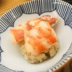 鮨おばな - 海老丼。甲殻類のこの出汁がすんばらしい