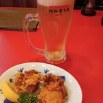 陳麻婆豆腐小吃館 - 鶏唐揚げとビール