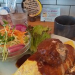 Cafe&kitchen MANABI - ハンバーグオムライス