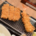 Shinjuku Saboten - ヒレかつ６０ｇと海老フライ御膳（１，０４５円）２０２２年６月