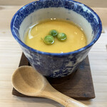 松寿司 - 大将の茶碗蒸しは絶品です。中に海老入り。私は白子よりくどくなくて好き(*´ω｀*)