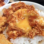 コッテジ - 豆腐チゲをご飯にかけて