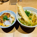 うどん居酒屋 粋 - 3分程で着丼、早くてビックリした。