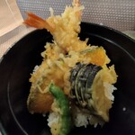 そば彩菜 凛 - 天ぷらは、海老天☓2、かぼちゃ、なす、ししとう