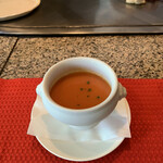 ステーキハウス 壹番 - トマト&キャロットの冷製スープ