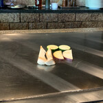 ステーキハウス 壹番 - エリンギ　ズッキーニ　芋