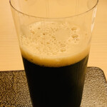 銀座 小十 - ・鮎の炭火焼きの付け合せ エビス黒ビール