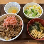 すき家 - 『牛丼ランチセット(並盛)』