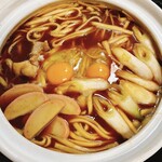 湾岸長島PA(下り) ショップ - きしめん亭 あじわい鍋 味噌煮込うどん
(写真は2人前です)