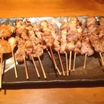 Izakaya Genroku - 焼き鳥の盛り合わせ。