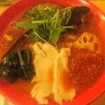 空と大地のトマト麺 Vegie  - 冷やしトマト麺(チリ味プラス)(1090円)