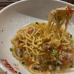 元祖油堂 - 割りスープ入れて温麺