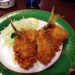 でん助茶屋 - ２０１３／０３／ＸＸ　活アジのアジフライ、タタキなんか何処でも食べれる。