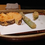 みかわ 是山居 - ホクホクに揚がったさつまいも