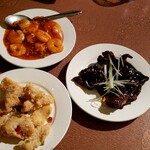 大珍樓 - エビチリ、黒酢豚、イカ