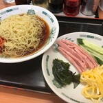 日高屋 - 黒酢しょうゆ冷し麺（550円）
