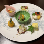 Awajishima Kankou Hoteru - 前菜 (季節の旬菜七種盛り)