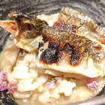 イル アオヤマ - ●鮎のリゾット、和良川