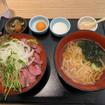 Washoku Tachibana - ローストビーフ丼とうどんの定食