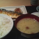 清水家 - 本日の定食・サバの塩焼き定食（￥480-）