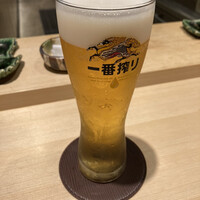 鮨 権左衛門 - とりビーで乾杯‼️