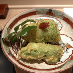 御料理 かつ志 - ハモとアスパラの天ぷら　美味